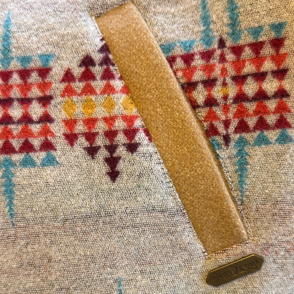 Tan & Multi-Color Patterned Bomber Jacket - Picture 3 of 10
